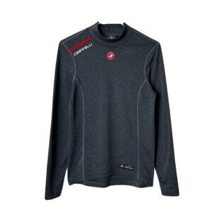 Castelli gray merino wool blend dolomite base layer long sleeve mens XS